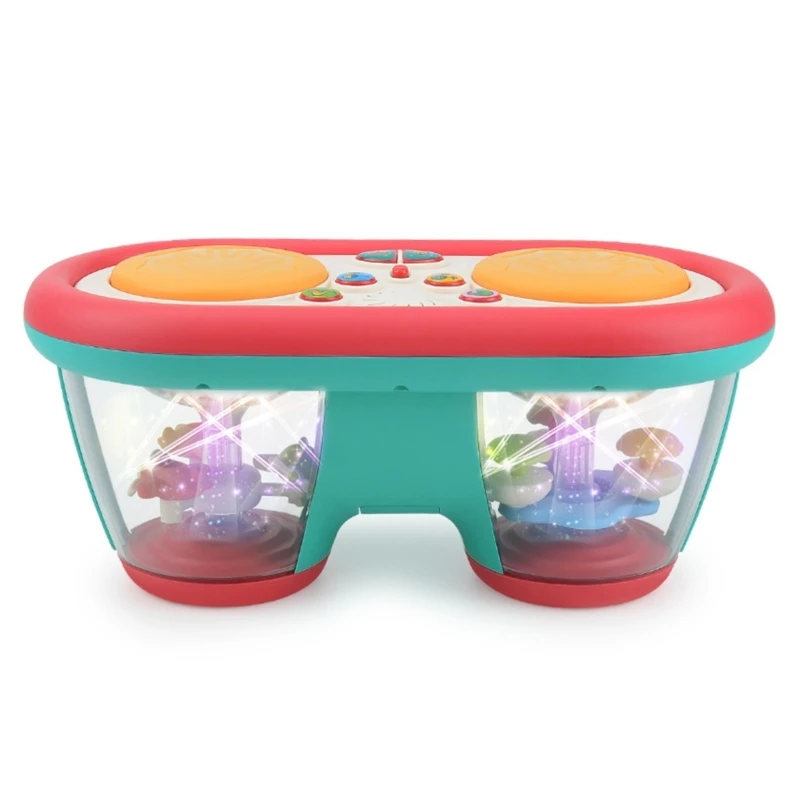 

Y1UB Baby Music Drum Toy Flashing Tambourine Toy for Children LED Musical Instrument Beat Drum Toy Toddler Gift