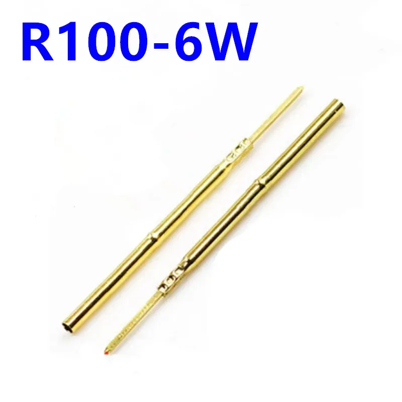 20/100PCS R100-6W Test Pin P100-B1 Receptacle Brass Tube Needle Sleeve Seat Wire-wrap Probe Sleeve 38.3mm Outer Dia 1.67mm