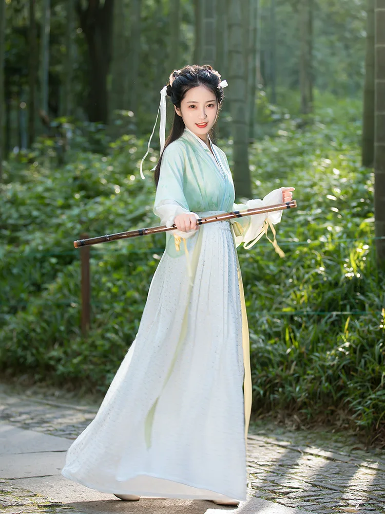 

Original Improved Hanfu Women's Top Waist Length Qilin Str Han Initial Spring Autumn Daily Ancient Costume Natio...