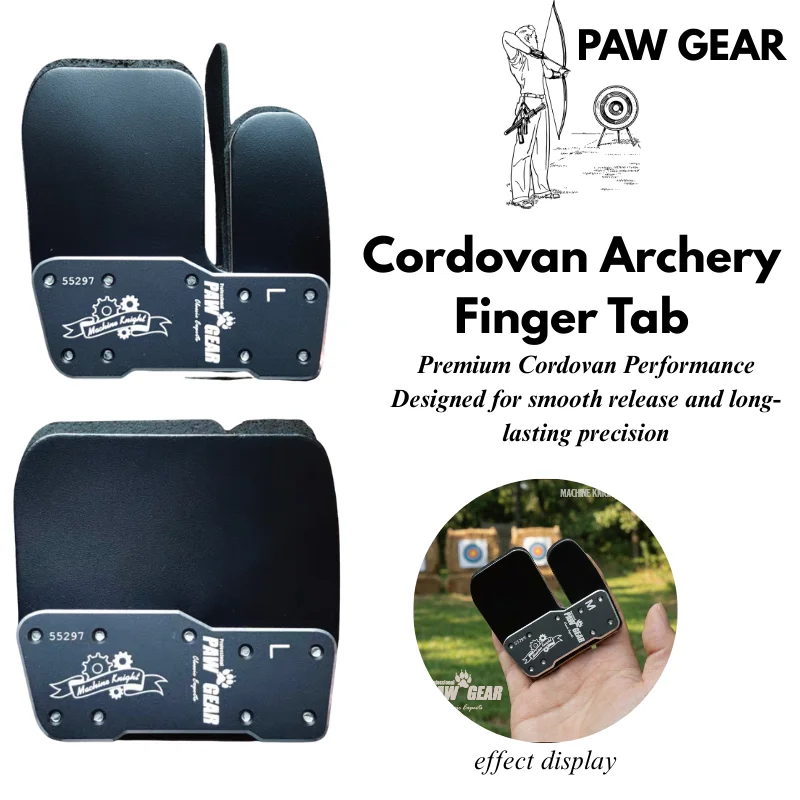 

Premium Cordovan Leather Archery Finger Tab for Recurve Bow – Smooth Release, High Durability, Handcrafted Design for Target Sh