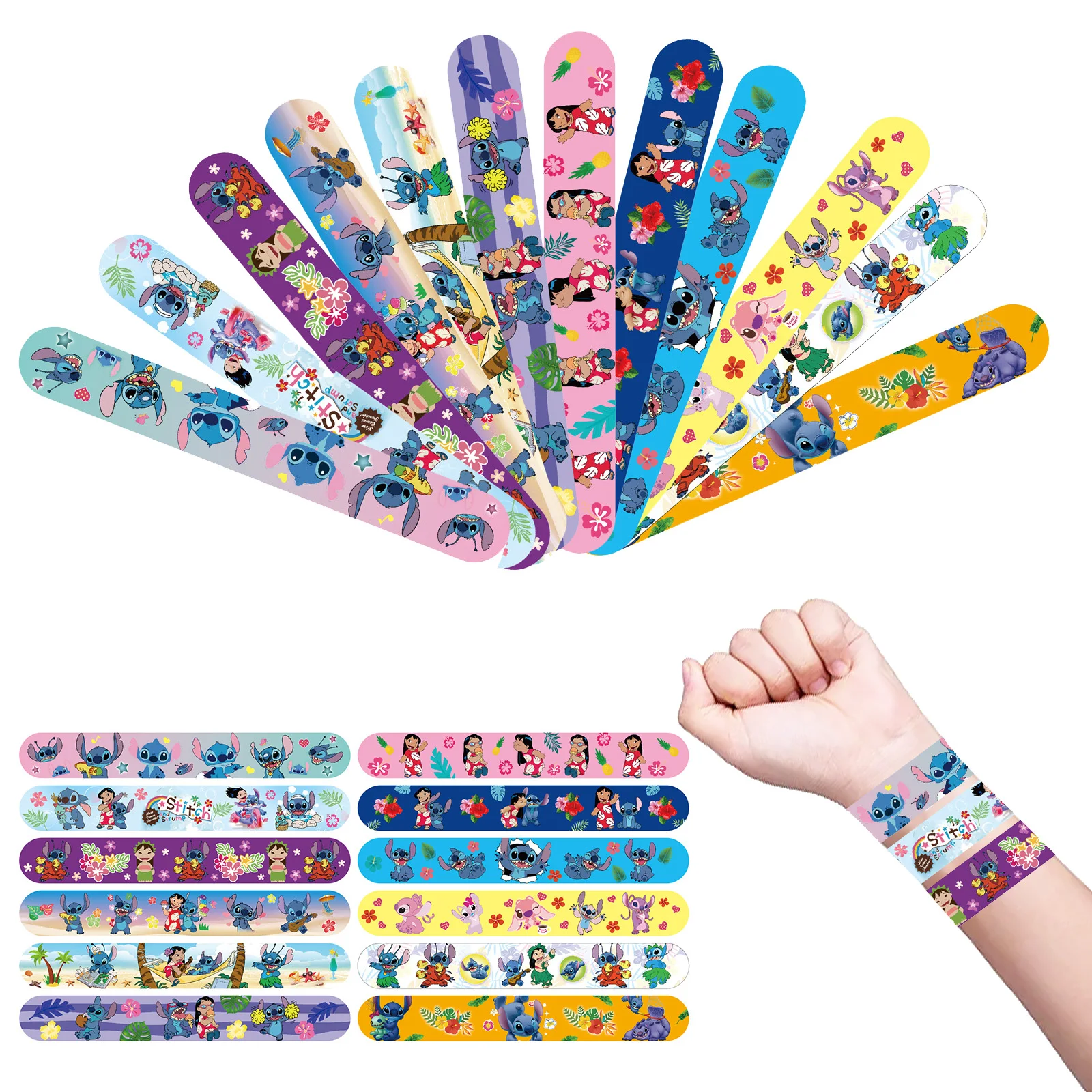 Disney Lilo &Stitch Party Favors Colorful Slap Bracelets Slap Bracelet for Kids Party Birthday Prizes Exchanging Gifts Events Su