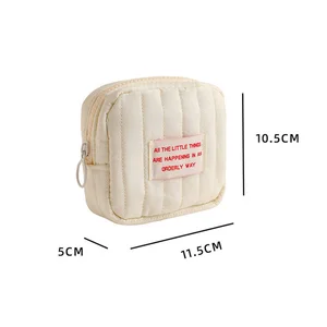 Hygiene minimalistische Baumwollbeutel, Lüftungscreme, roter Beutel, Null Brieftasche, Baumwollstoff, Make -up -Beutel, 1PC 6 Hauptverkaufstuch - №4