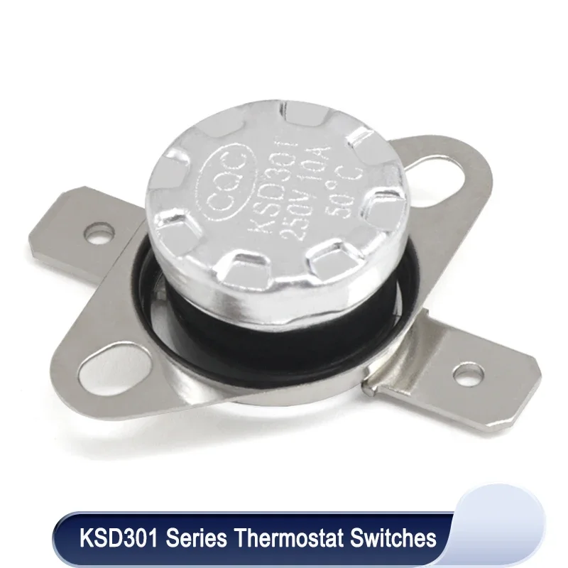 2~50pcs KSD301 Switch Normally Open/Close 10A 250V 40-135 Degree Bakelite KSD-301 Temperature Switches Thermostat Sensor