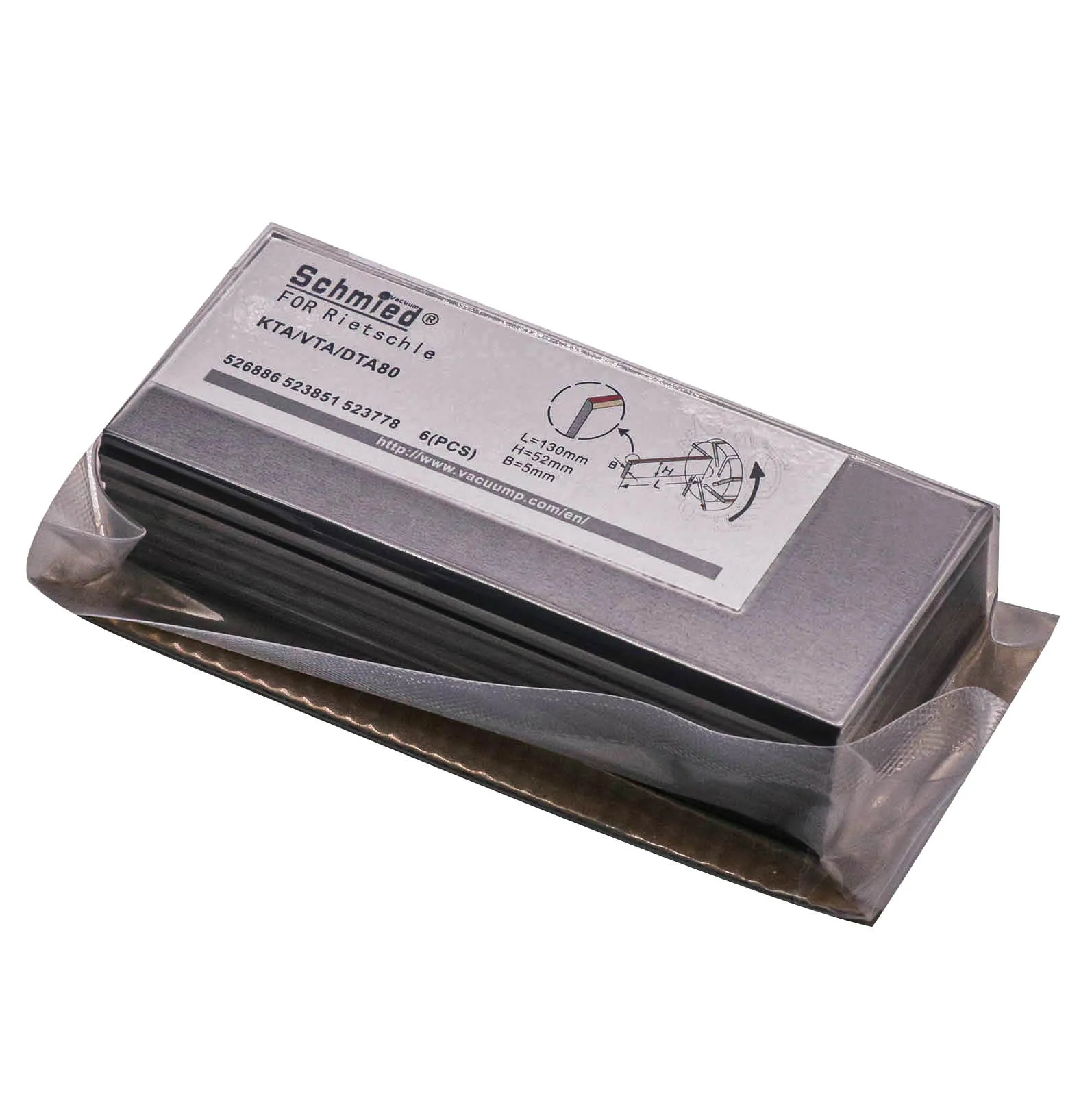 リエッチルポンプ用カーボンベーン,523778, 526886, 523851,dta80,vta80,kta80,1, 2, 3, 4, 130〜52〜5mm, 6個