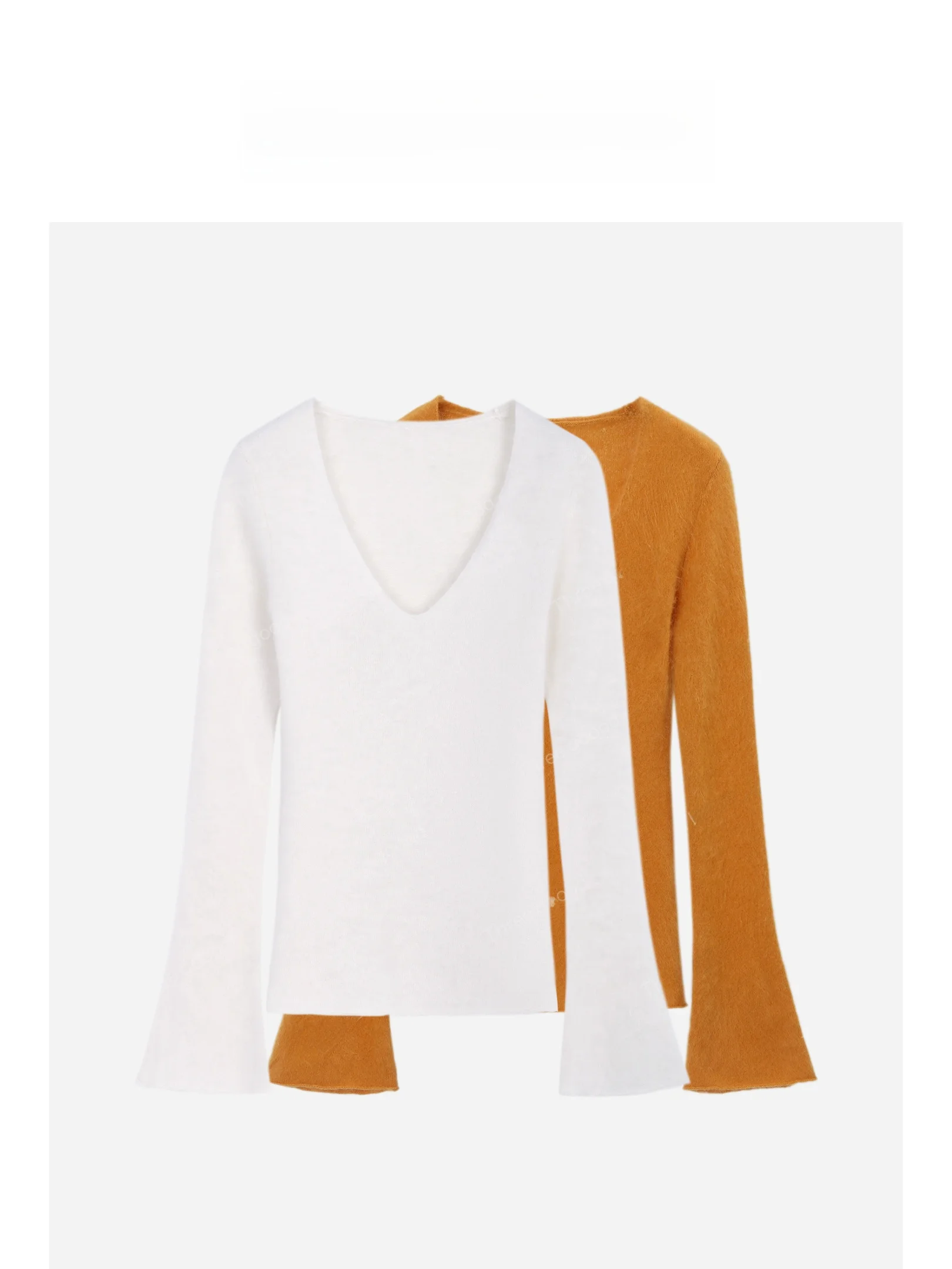 

Женская шерстяная вязаная базовая кофта Tee Goood с V-образным вырезом, облегающая, зимняя, для повседневной носки, с длинным рукавом, дышащая