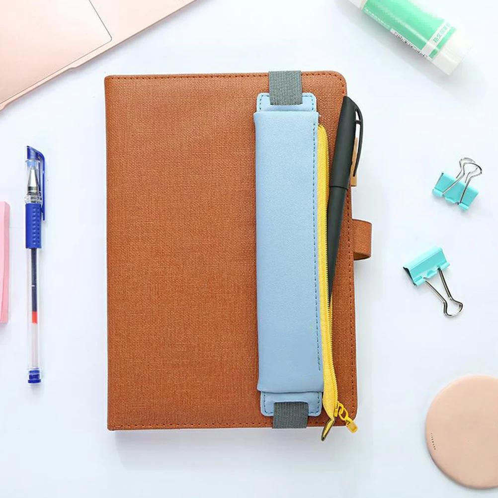 

2Pcs High-End Custom Pen Bag Sky-Blue Vintage Pen Pouch Holder Office School Gift Protective Writing Storage Case