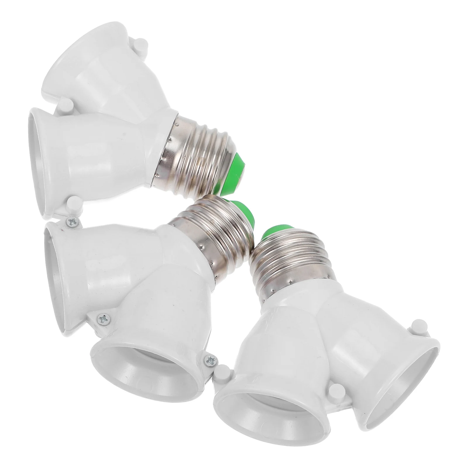

3pcs E27 Lamp Base Adapter LED Bulb Socket Holder Converter Y Shape Splitter Anti Burning Voltage Suitable Halogen LED CFL