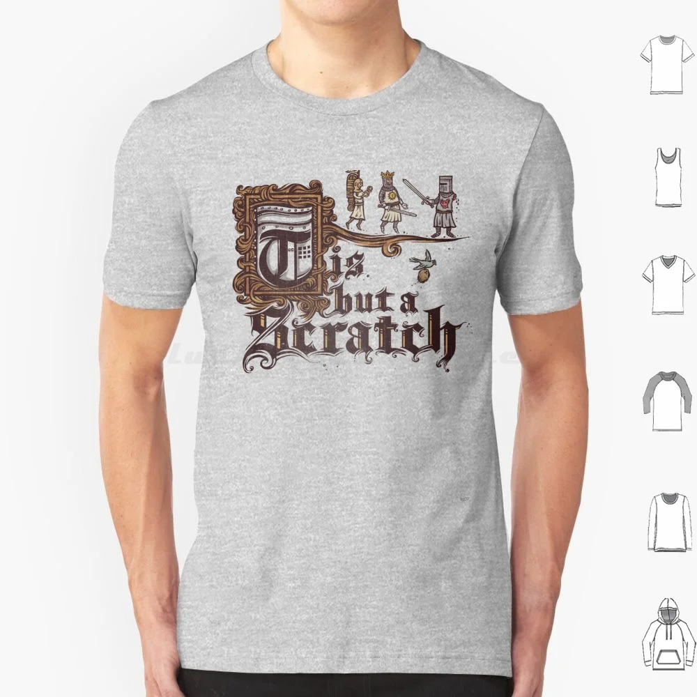 Tis But A Scratch camiseta hombres mujeres niños 6xl y el Santo Grial Santo Black Knight King Arthur Newt Witch Killer Rabbit
