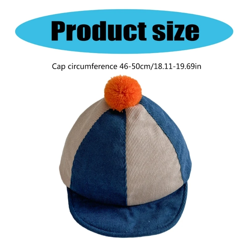 N80C Children Retro Corduroy Hat Comfortable Soft Outdoor Headwear Unisex Child Hat