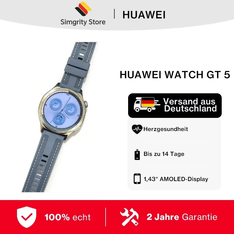 Reloj inteligente HUAWEI WATCH GT 5 de 46 mm, pantalla AMOLED de 1,43 pulgadas,…
