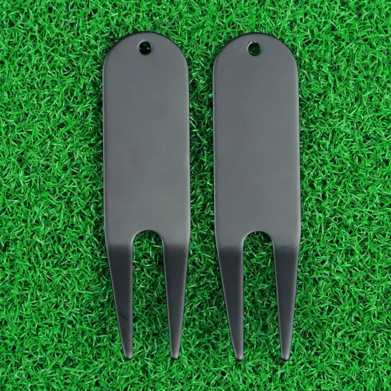 Zinc Alloy 1pcs Divot Repair Tools Green Fork Portable Silver Divot Repair Tools Golf Pitch Forks Golf Trainging Aids