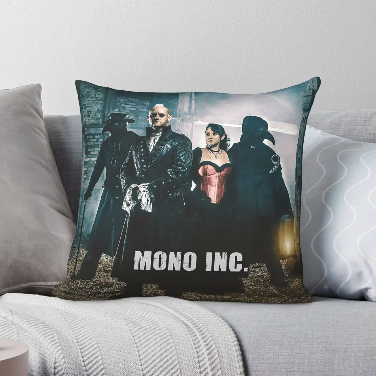 Welcome To Hell Mono Inc Square Pillowcase Polyester Linen Velvet Creative Zip Decorative Car Cushion Cover