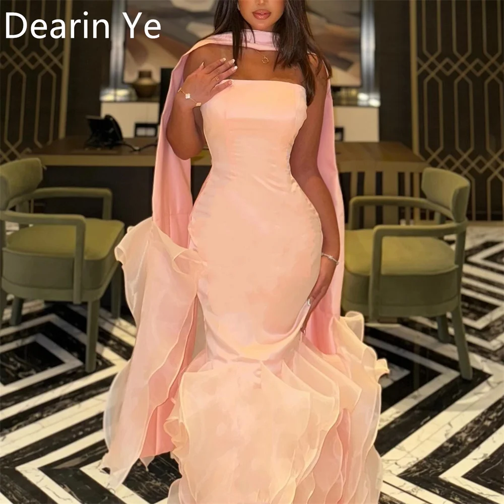 

Customized Evening Dress Dearin Halter MermaidFloor Length Skirts Fold Bespoke Occasion Dresses Saudi Arabia Formal Prom Gown