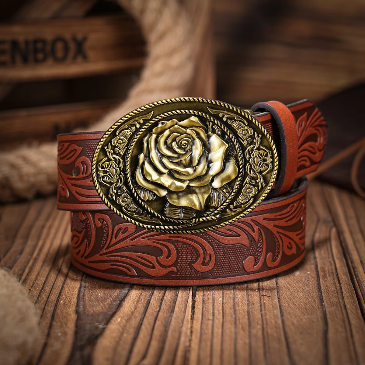 Pasek casualowy, indywidualny i retro, dodatek do odzieży w stylu western, metalowa klamra, pasek PU, odpowiedni zarówno dla mężczyzn, jak i kobiet.