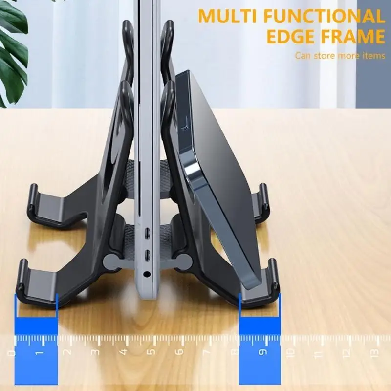 

652F Laptop Stand Vertical Space Efficient Notebook Support Holder for Comfortable and Desk Space Saving