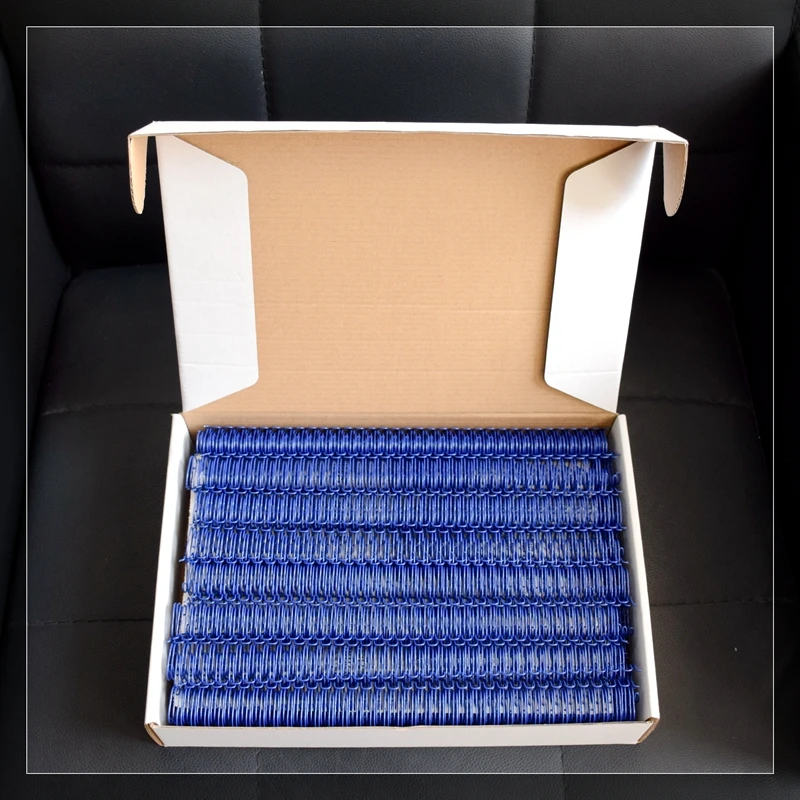 

30/50/100PCS/BOX Wholesale ReadStar Blue A4 3:1/2:1 Pitch 6.4-38.1mm OY Double Coil Blue Double Loop Wire Binding Comb Wire Ring