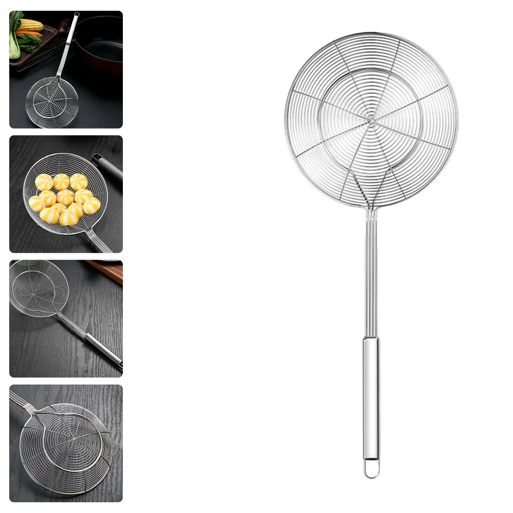 

Sink Strainer Stainless Steel Wire Drain Hot Pot Elastic Oil Filtration Frying Fettuccine Pasta