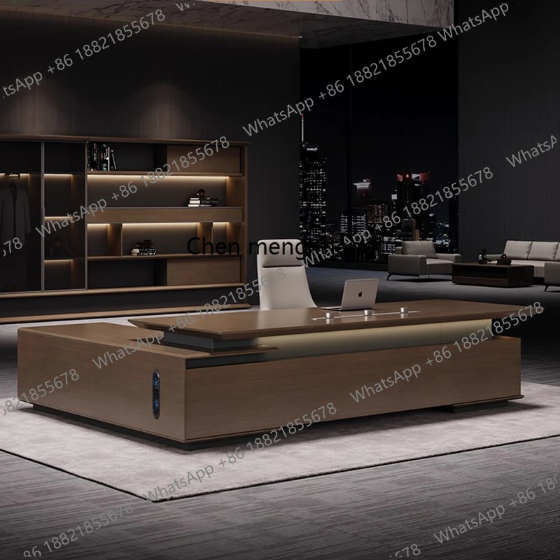 A55 Sedentary Computer Desks President Filing Cabinet L Shaped Boss Office Desks Chairs Gaming Gaming Executive Workshop Furnitu