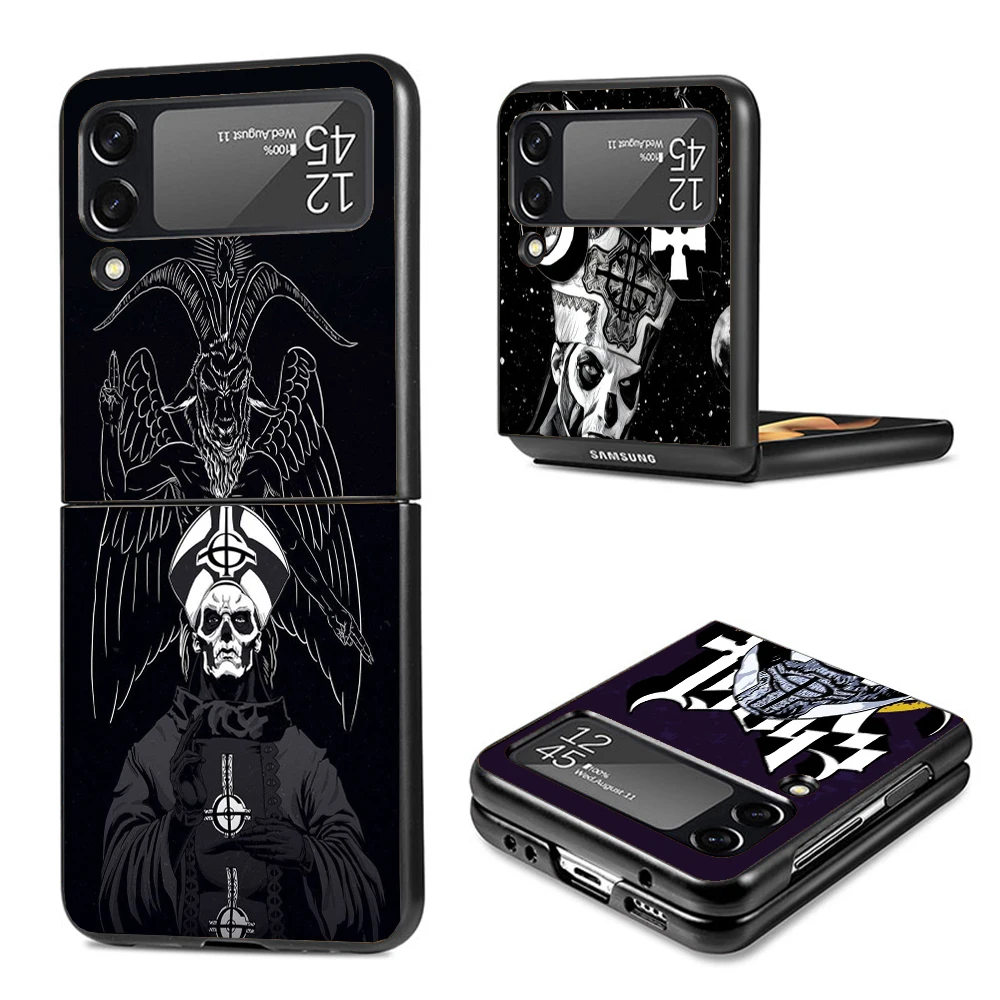 Ghost Papa Emeritus Phone Case For Samsung Galaxy Z Flip6 5G Flip5 Flip4 Flip3 ZFlip 6 3 4 5 Hard PC shockproof Back Cover