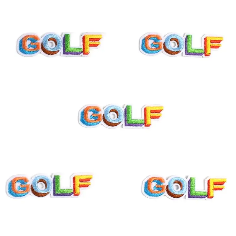 10pcs Embroidered GOLF Patch Iron On Clothing Patches DIY Clothes Appliques Sew On Dress Shirts Bags Pants Shoes Badge Appliqued