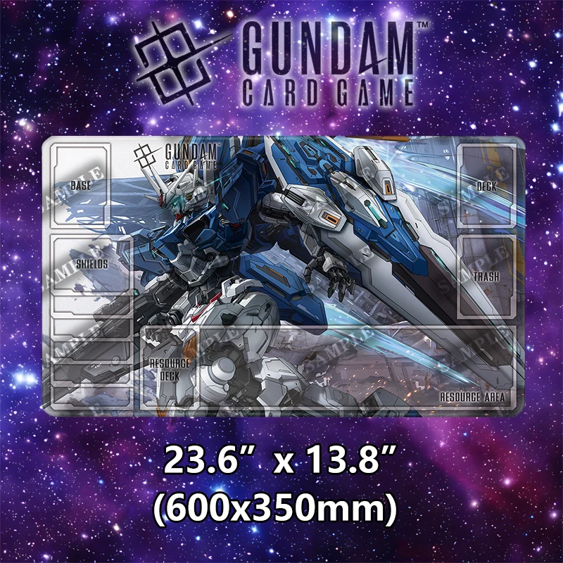 GUNDAM Kartenspiel-Spielmatte, rutschfeste Brettspielunterlage, große Tischmatte für TCG-Karten, Anime-Mauspad, Schreibtischunterlage, Mauspad-Zubehör