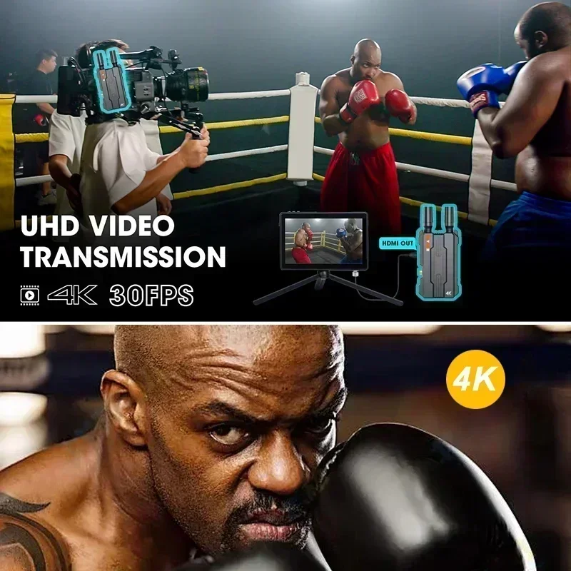 

Профессиональная беспроводная система передачи аудио- и видеосигналов SDI и HDMI, 656 футов/200 м, беспроводной HDMI-удлинитель 4K для прямой трансляции, поддержка батареи