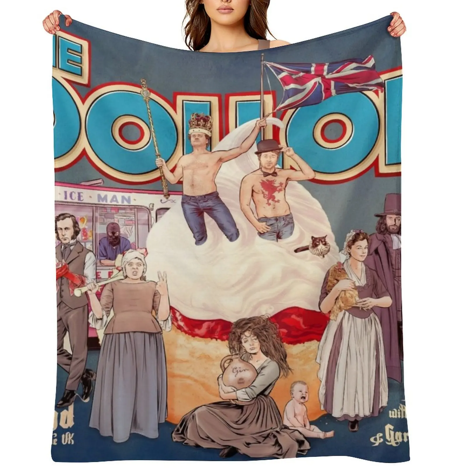 

DOLLOP: England & the UK (poster) Throw Blanket Softest Thermals For Travel valentine gift ideas Large Blankets