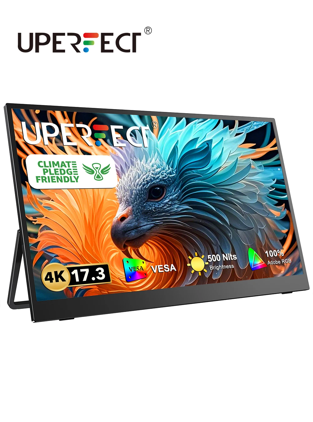 

Портативный монитор UPERFECT 4K 17,3'' UHD FreeSync 100% Adobe 500 нит HDR IPS игровой ПК дисплей Type-C HDMI для ноутбуков Steam Decks Switch PS4 PS5 Xbox