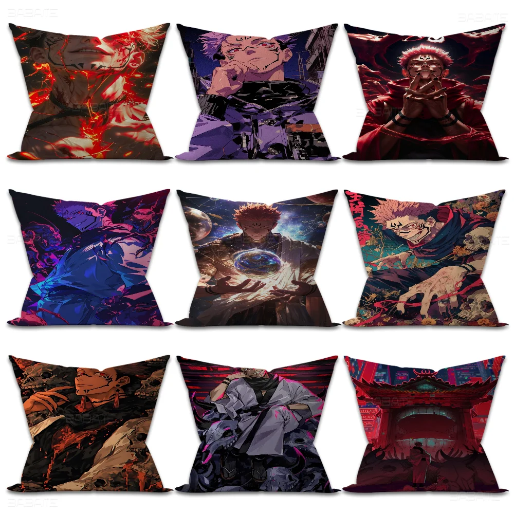 Jujutsu Kaisen Ryomen Sukuna Pillowcase Toon Gift Cushion Cover Bedroom Home Sofa Chair Seat Decor Pillow Case