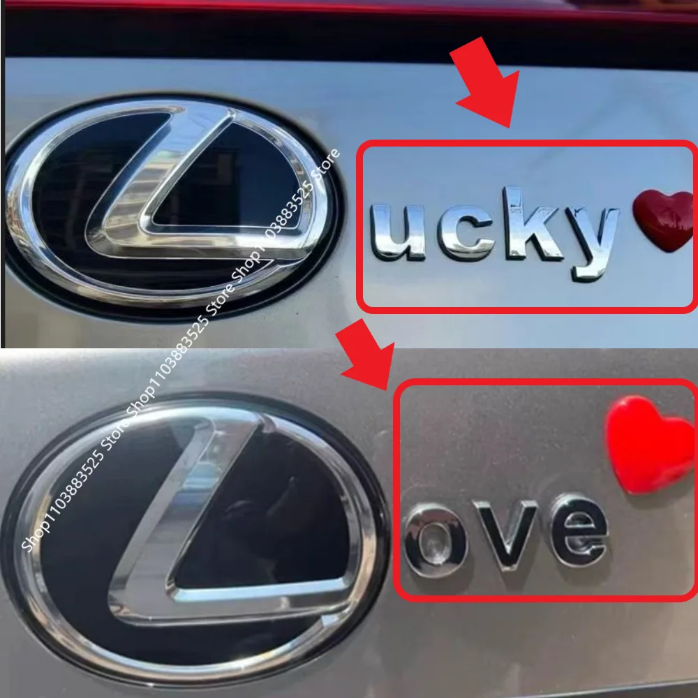 

Creative modification stickers LOVE LUCKY for Lexus IS200 IS250 IS300 CT200H ES200 ES300 GS300 GS350 GX470 RX400 RX450 NX GS RX