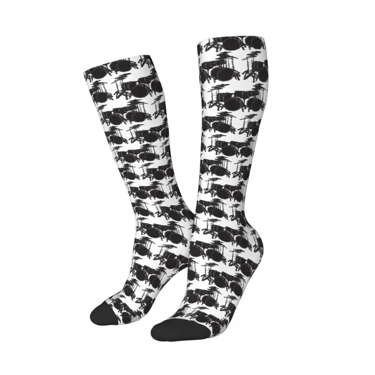 Drum Kit Socks Harajuku Stockings All Season Long Socks Accessories for Unisex Christmas Gifts