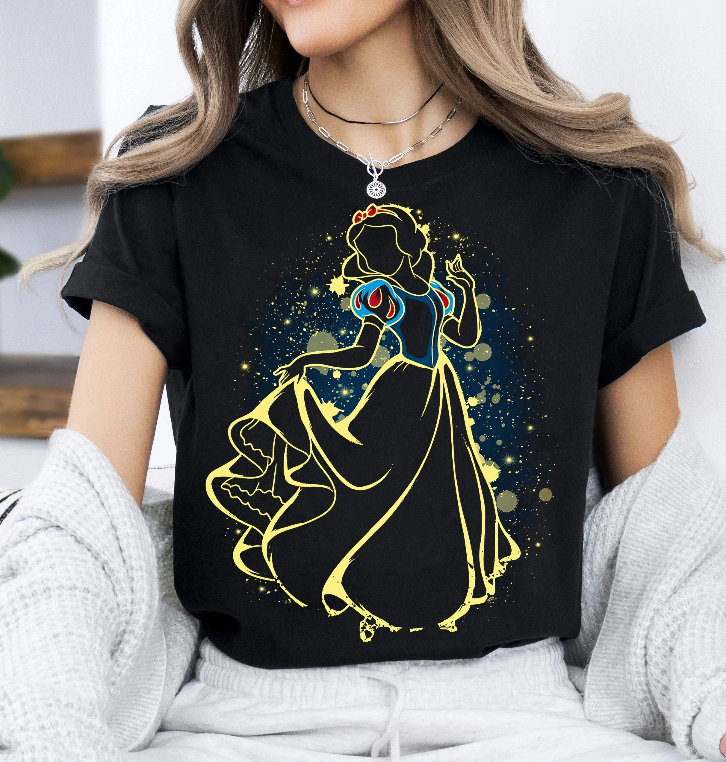

Retro Disney Snow White Portrait T-shirt, Birthday Girl Travel T-shirt Disney Princess Theme, Magic Kingdom, Cute Princess Dress