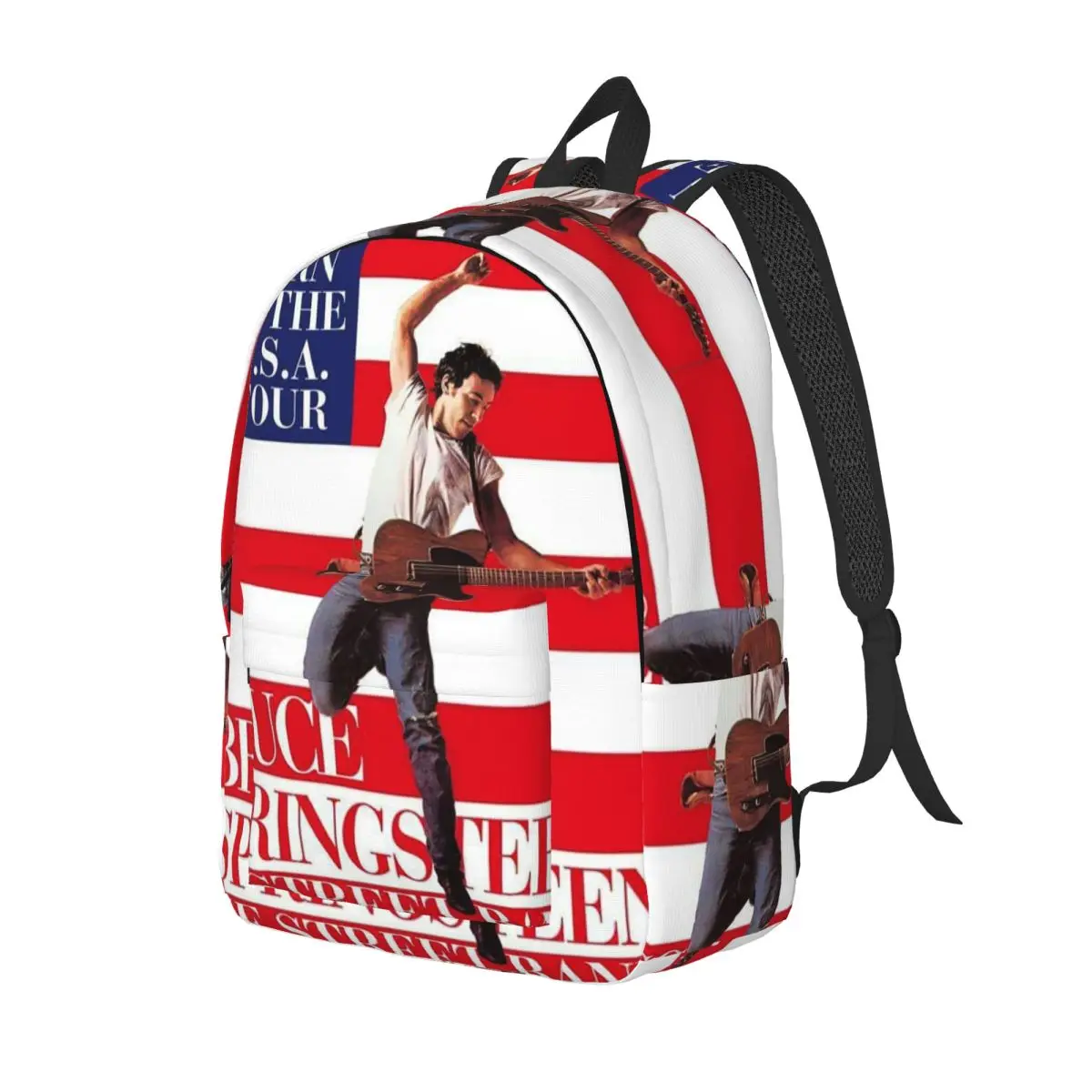Bruce Springsteen 2024 World Tour Rock Music Student Backpack School Bag Hiking Travel Daypack Boys Girls Bookbag Shoulder Bags
