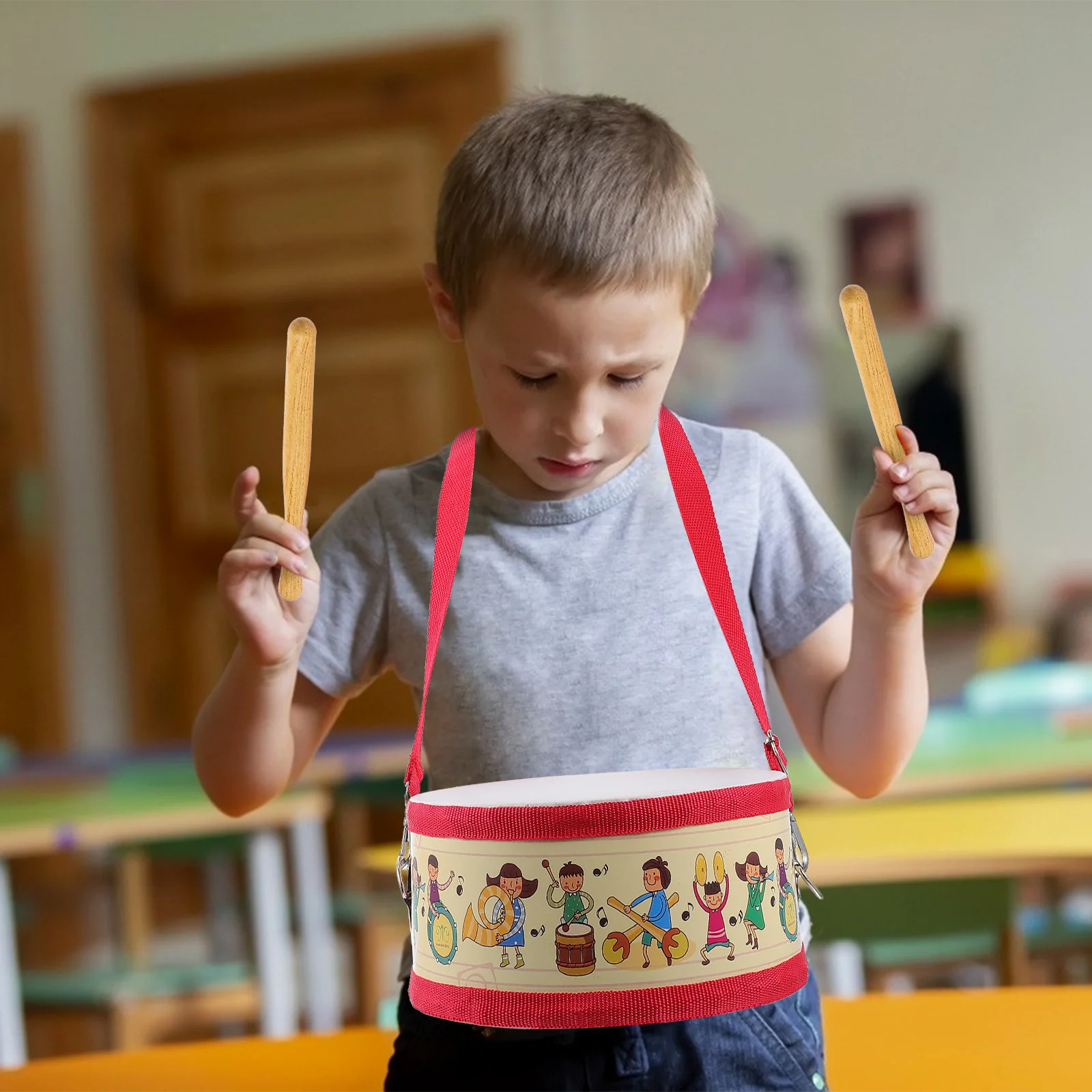 Kinder Snare Drum Kleurrijk Speelgoed Kids Vroege Educatieve Speelgoed Cartoon Kinder Muziekinstrument Kloppen