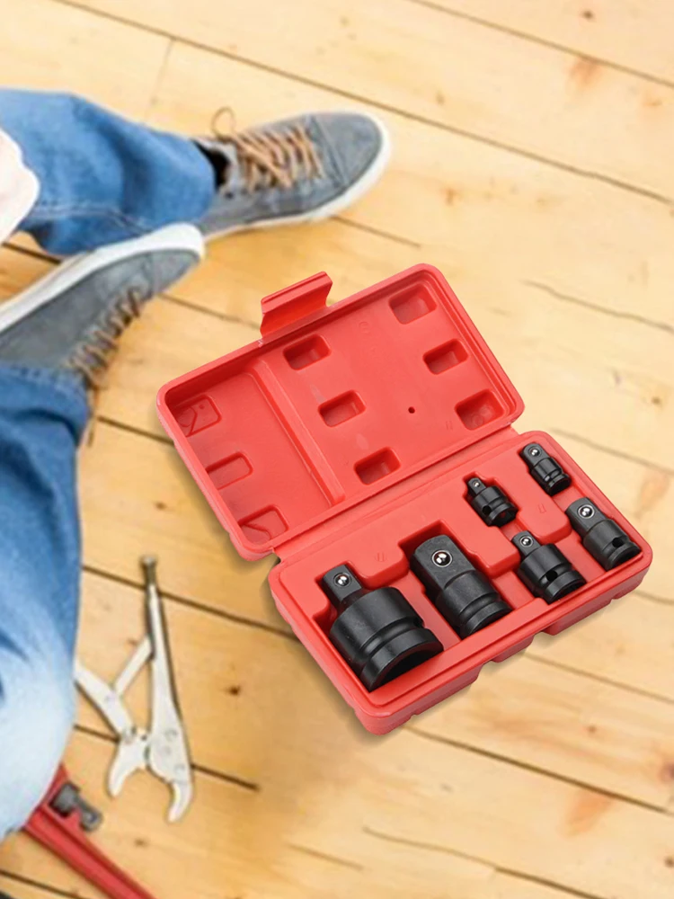 

Hand Wrench Tool Set 1/4 1/2 3/8 3/4 Socket Converter Set with Case Pneumatic Sleeve Adapter Wrench for Car Bicycle