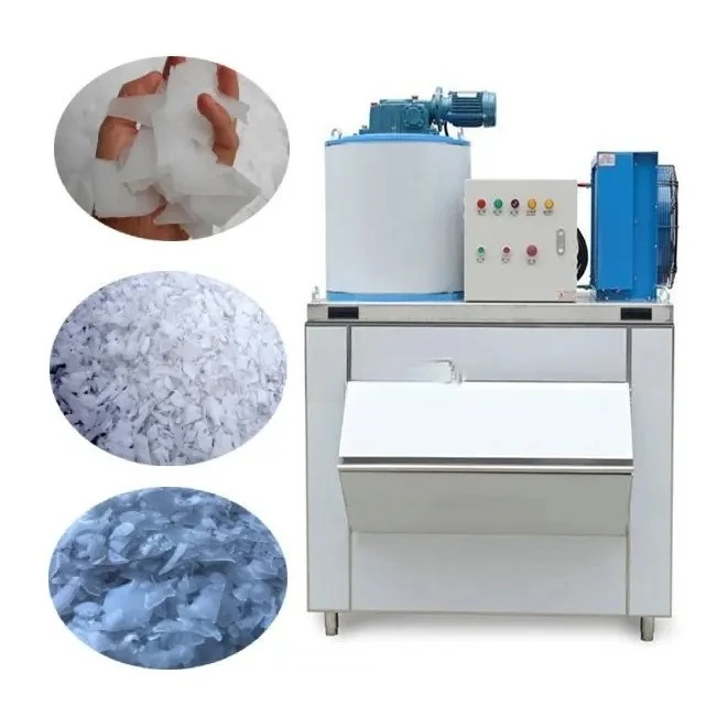 Automatic 1 ton/day professional flake ice machine Latest stainless steel 200/300/500/1000 kg ice machine Commercial hotel