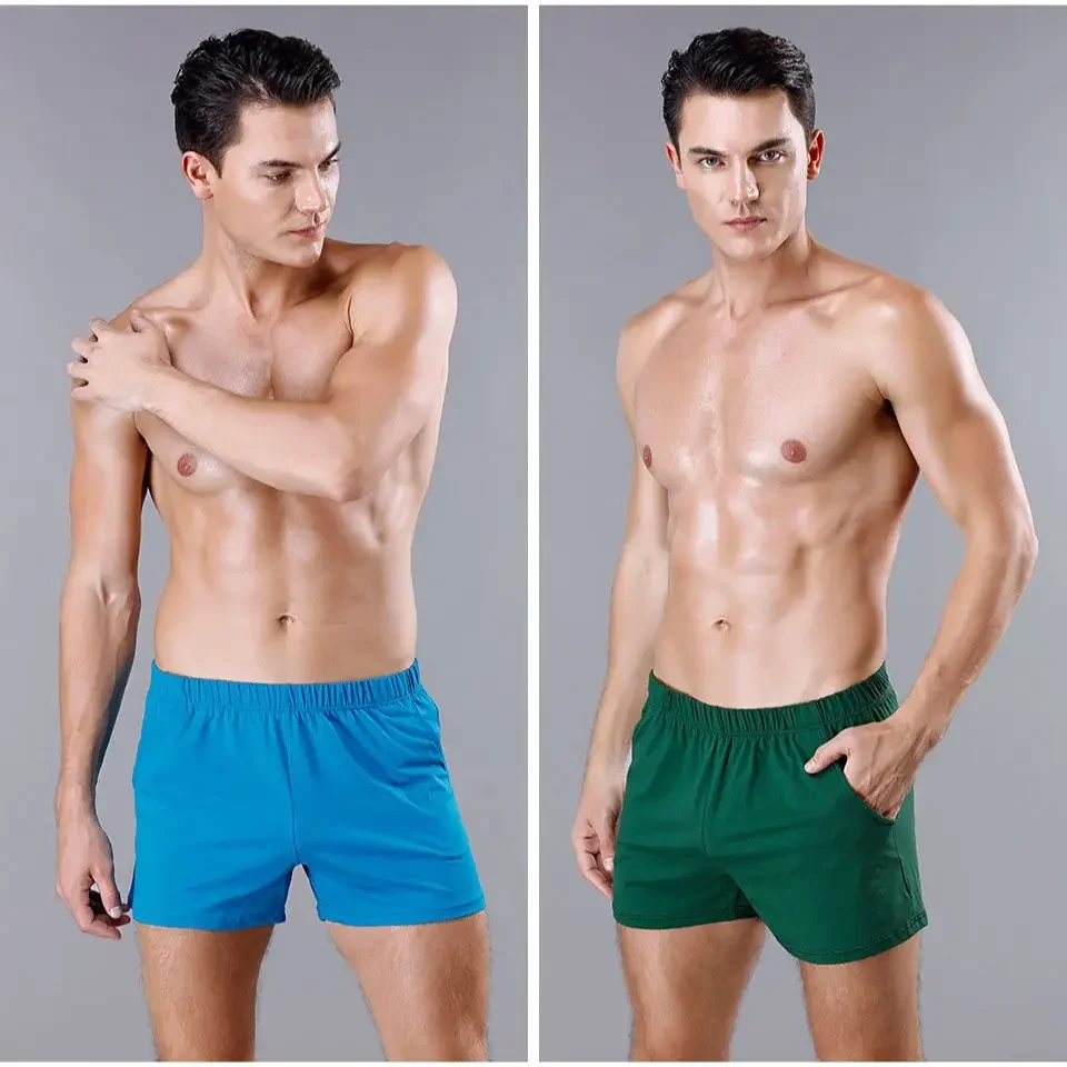 

Мужские летние свободные шорты, модные удобные хлопковые боксеры, мужские дышащие домашние короткие спортивные штаны, повседневные шорты