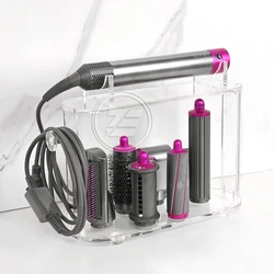 Storage Holder Compatible with Dyson Airwrap Styler Accessories Acrylic 6 Holes Countertop Organizer Stand Desktop Organizer