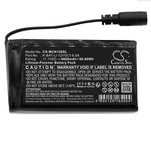 Cameron Sino 11.1V 6000mAh Heated Clothes battery K-BAT-Li-12VOLT-6.0A for Macna Li-po 12v 6a +TOOL