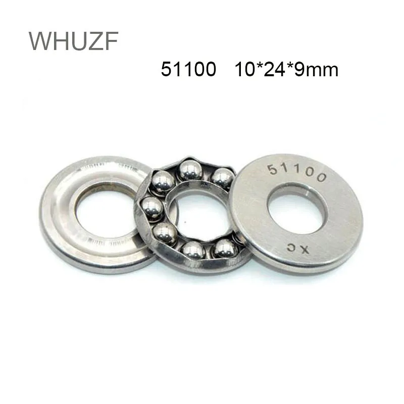 

WHUZF Free Shipping 10/20PCS 51100 Thrust Bearing 10*24*9 mm ABEC-1 Axial 51100 Ball Bearings 8100 2022 Hot Sales