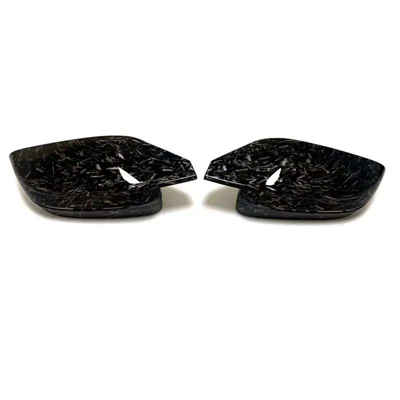 LHD Forged Carbon Look Side Mirror Cover Replacement Shell For BMW 3 4 5 7 Series G20 G22 G30 G11 G12 Exterior Decor Parts