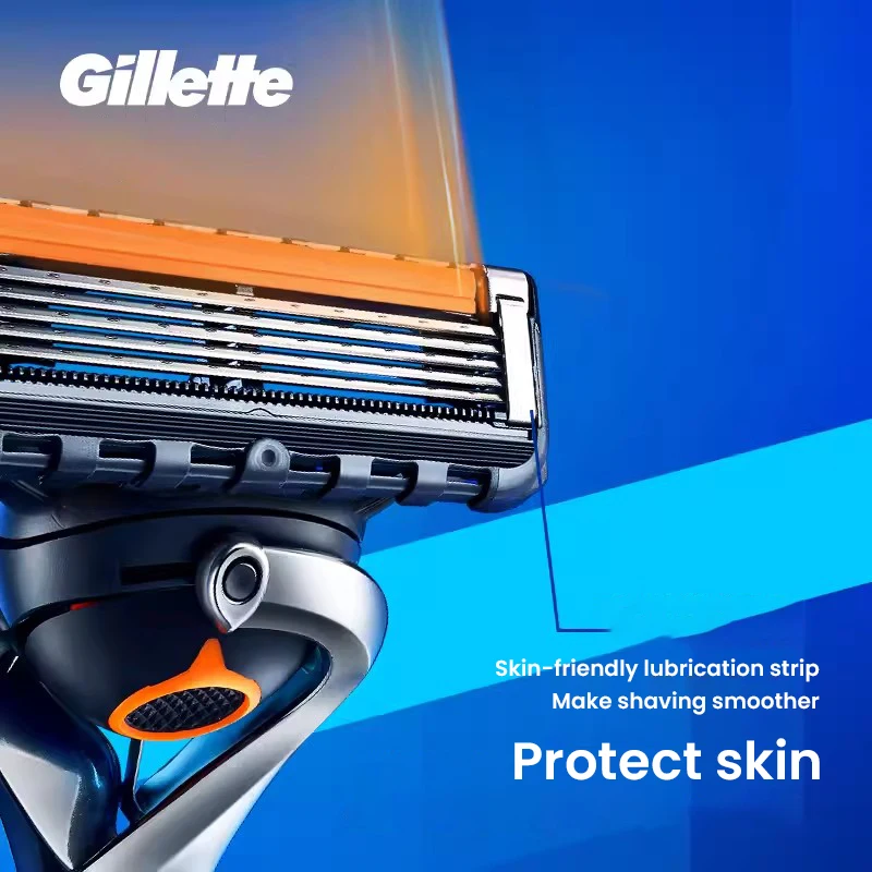 ジレットフュージョン-あごひげかみそり,5層ブレード,5層ブレードリフィル,1つの磁気ベース