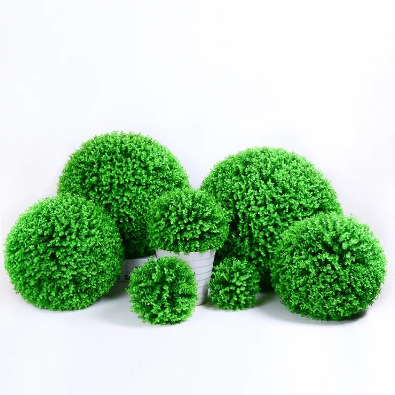 Artificial Plant Ball Round Boxwood Hanging Plant Indoor Outdoor Home Wedding Party Hotel Front Porch Potted Plant Decoration