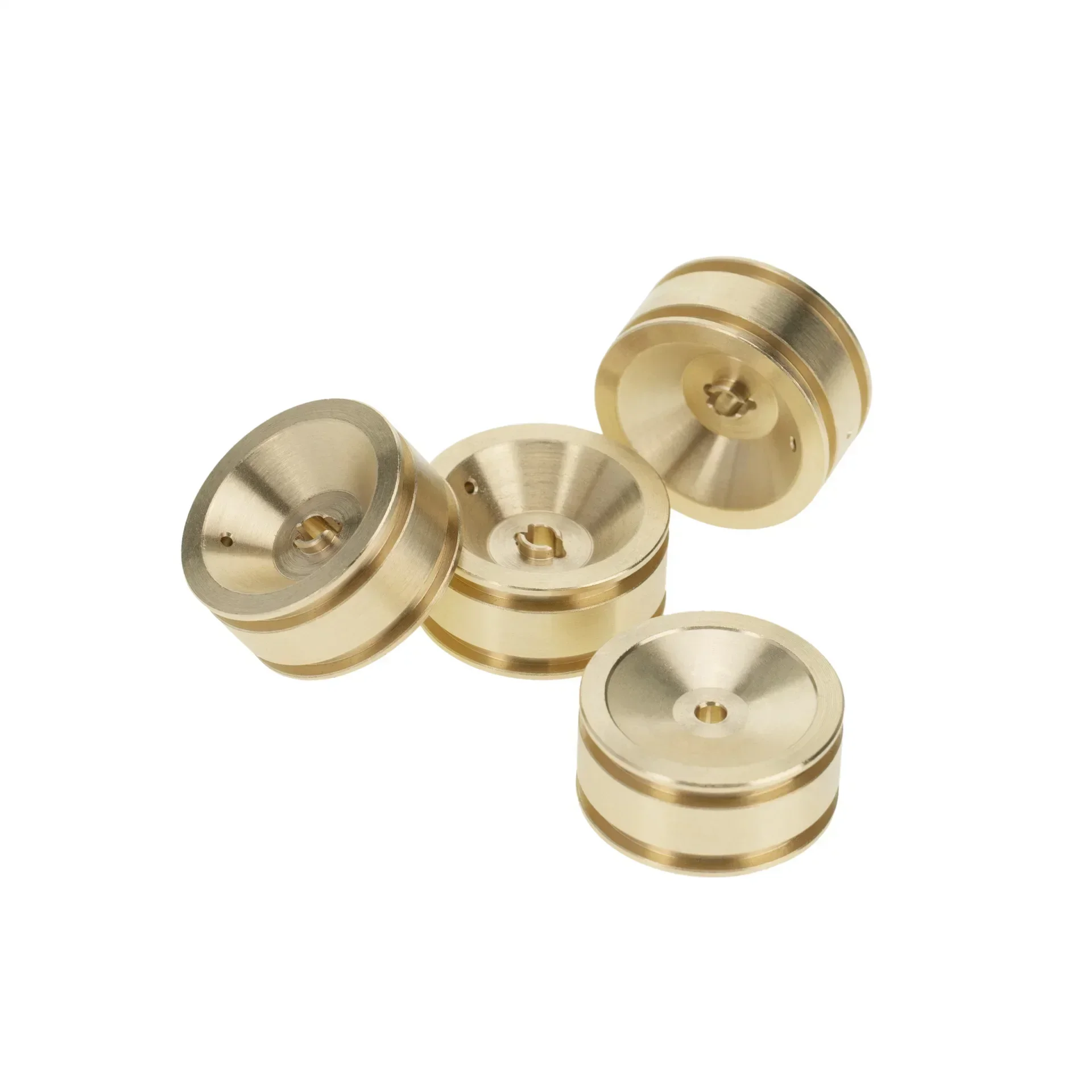 57EE 4pcs Brass Hub Counterweight Wheel for 1/24 Axial SCX24 90081 RC Model Car Accessories Update Parts