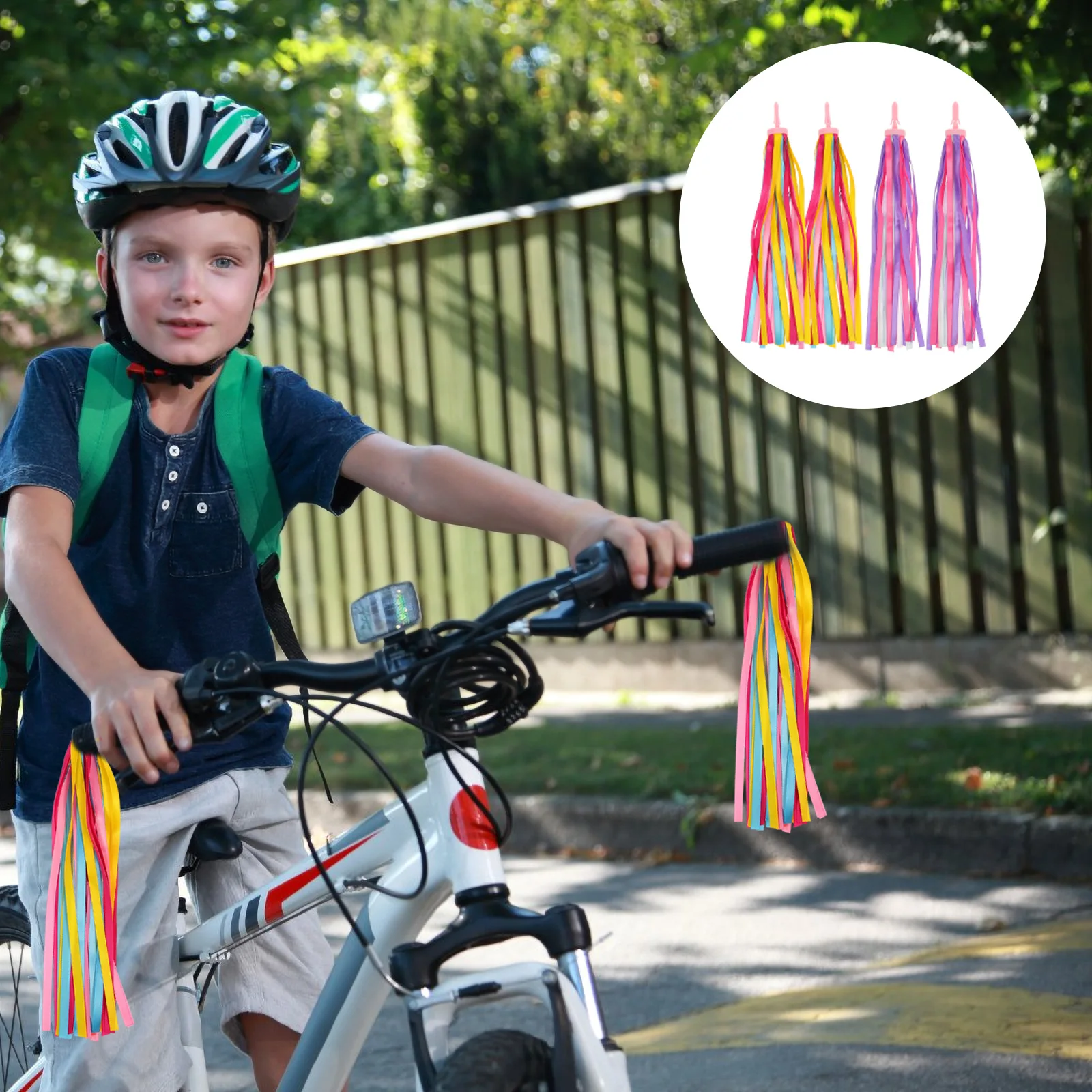 

Bike Streamers For Kids Scooter Handlebar Ribbons Tassels Wind Spinners Easy Install Compatible With Tricycles Yellow Pink