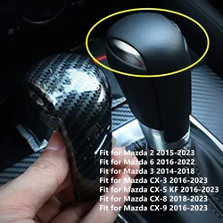 For Mazda 6 2 3 BM GJ Demio CX3 CX5 CX8 CX9 Axela 2014-2021 2022 Car Gear Head Shift Knob Handle Cover Trim Stickers Accessories