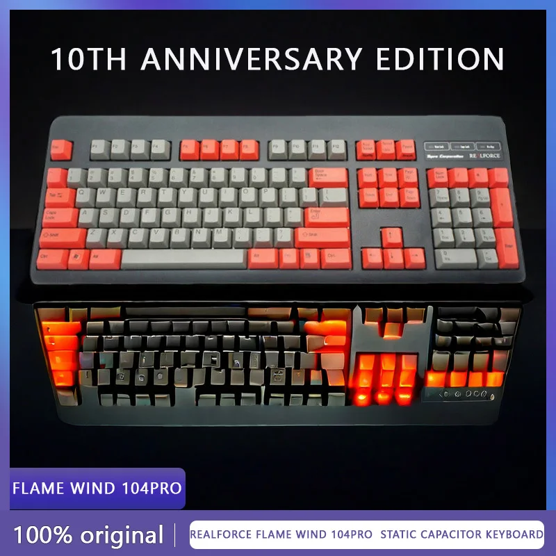 

REALFORCE Flame Wind 104pro 10th Anniversary Edition Wired Silent Programmer Office Game Static Capacitor Keyboard 104 keys