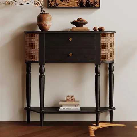 빈티지 뷰티 콘솔 테이블 럭셔리 입구 홀 거실 프리미엄 콘솔 테이블 서랍 보관 Tavolo Salotto 가구