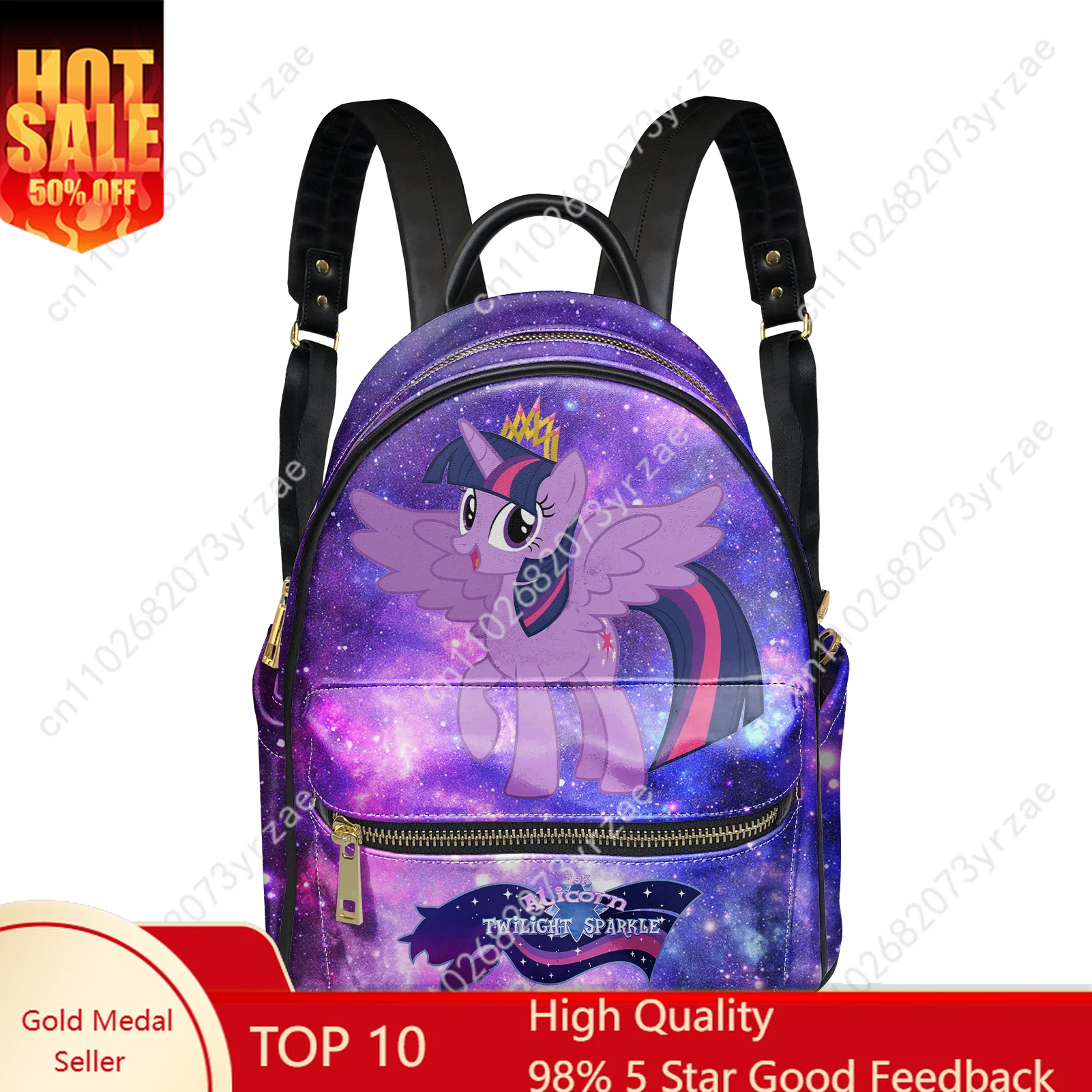 

Twilight Sparkle Backpacks Mens Womens Knapsack My Little Pony Friendship Is Magic Backpack Custom Daypacks Cosplay Bag