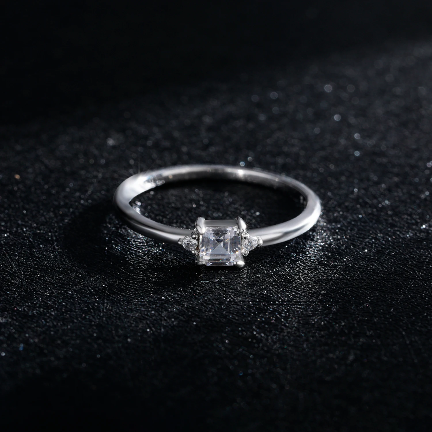 Modian 100% Real 925 Sterling Silver Classic Emerald cut Sets Clear CZ Shining Rings For Women Biżuteria Naszyjnik Moda Kolczyk — zdjęcie 6